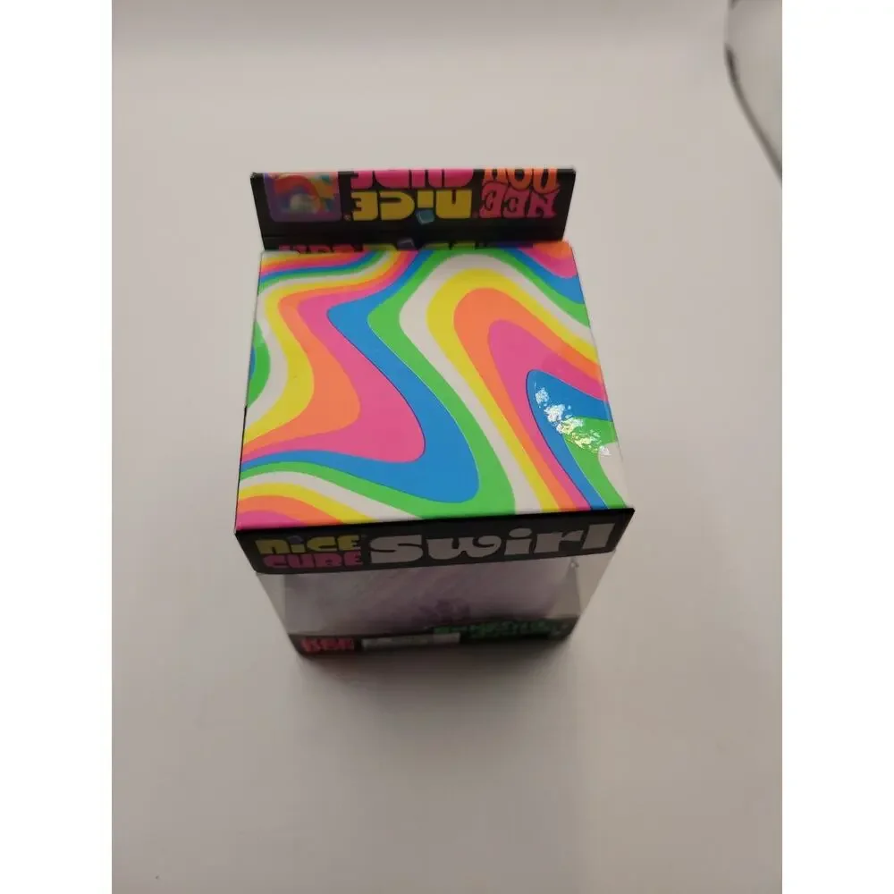 Schylling NeeDoh Nice Cube Swirl Squish Toy Purple Nee Foh Fidget